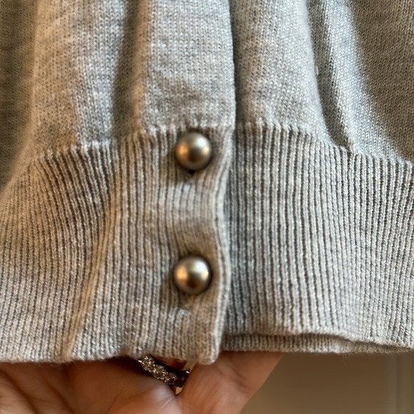 Sundance Grey Wool Cotton Blend Cardigan SzL - Picture 4 of 10